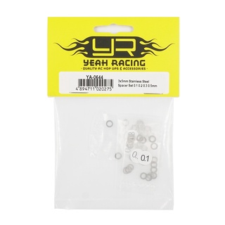 Yeah racing YA-0644 3x5mm Stainless Steel Spacer Set 0.1 0.2 0.3 0.5mm