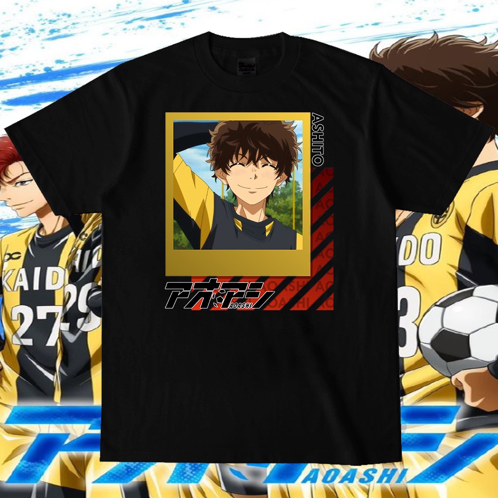 Ao Ashi Essential Play Maker Aoashi เสื้อยืดสําหรับผู้ชายผู้หญิงสีดําสีขาว Tees รอบคอ Unisex T เสื้อ