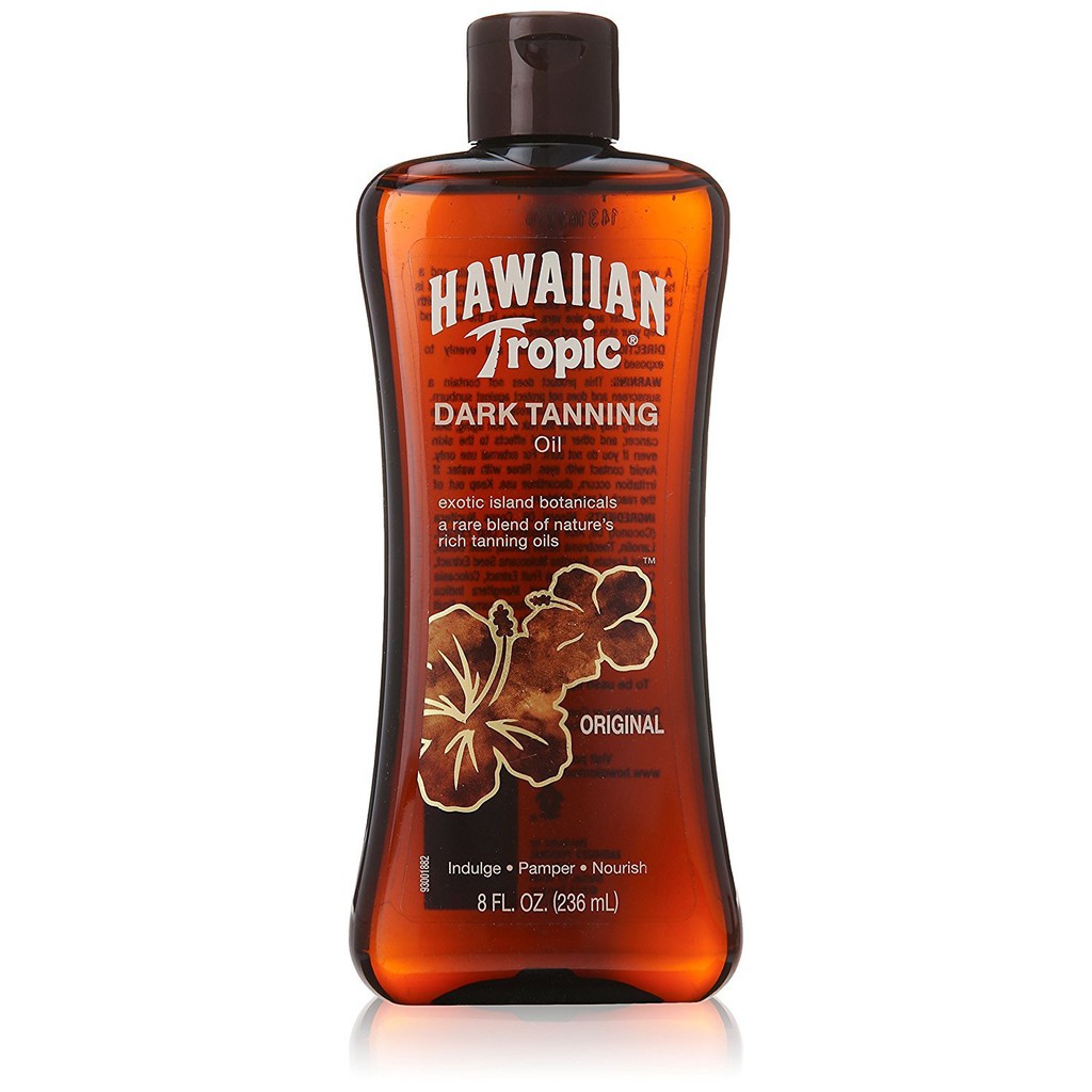 ⭐แท้ พร้อมส่ง🤎Hawaiian Tropic Dark Tanning Oil Original 8 oz ออยอาบแดด ช่วยให้ผิวแทนขึ้น