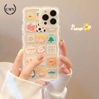 เคส iphone 13 เคสไอโฟนเคสโทรศัพท์ซิลิโคน Tpu แบบนิ่ม ลายเส้นขยุกขยิก ทรงสี่เหลี่ยม สําหรับ iphone 7 8 plus 11 pro max 12 mini 13 XR XS