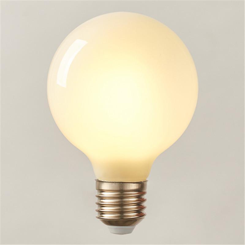 Edison E27 5W หลอด LED G80 หลอดไฟ LED ลูกโลก สีวอร์มไวท์ สําหรับโคมไฟระย้า ตกแต่งบ้าน หลอดไฟแก้ว