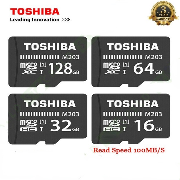 การ์ด Micro SD Toshiba M203 UHS-I U1 Class 10 Micro Sdhc MicroSDXC ไม่มีอะแดปเตอร์ 32GB 64GB 128GB