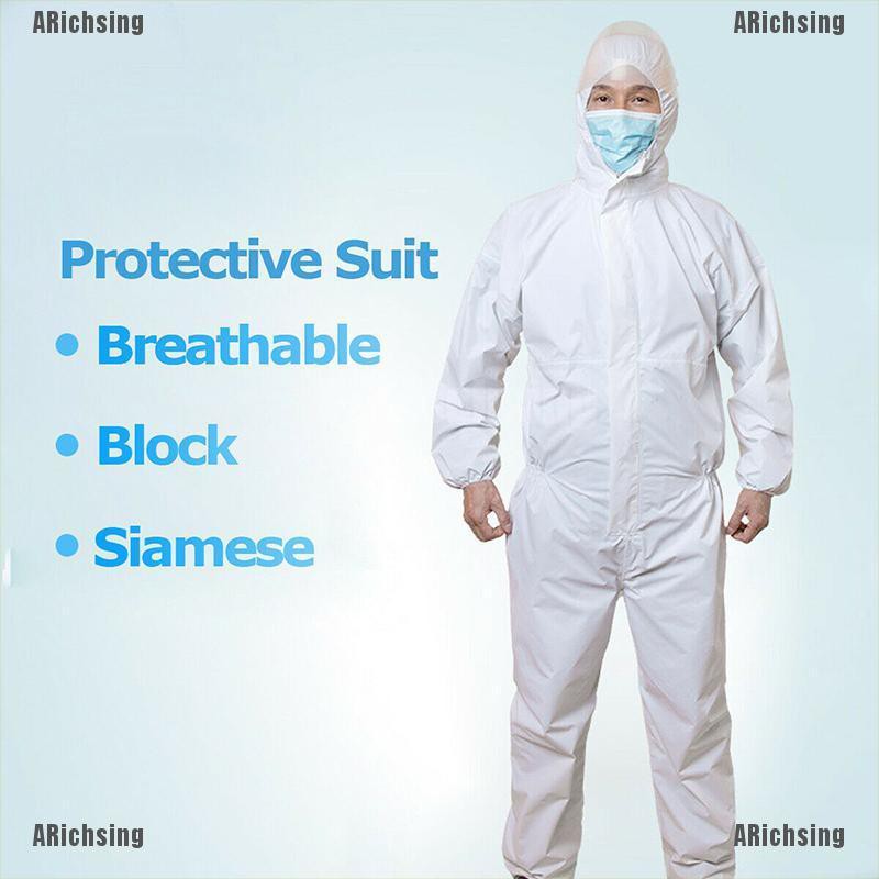 ARichsing♥ Disposable Waterproof Oil-Resistant Protective Coverall ...