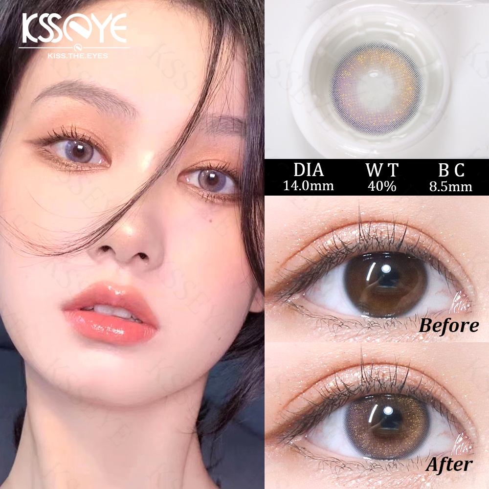 คอนแทคเลนส์สีม่วง 2 ชิ้น KSSEYE Soft Yearly Use