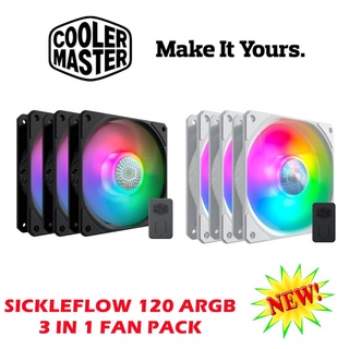 พัดลมเคส Cooler Master SICKLEFLOW 120 ARGB FAN (MFX-B2DN-18NPA-R1) 2y.