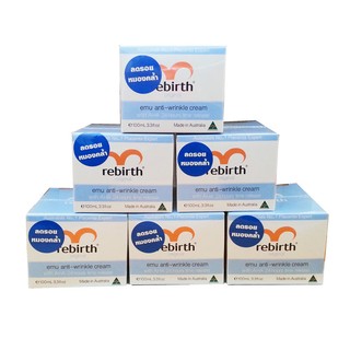 Rebirth ครีมอีมู สูตรoriginal สำหรับกลางคืน 100 g. ( 6 กระปุก )