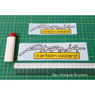 Akana carbon wizard (มี 2 ขนาด) สติกเกอร์ตัด ทับซ้อนกัน สะท้อนแสง 4x4 akana carbonwiz