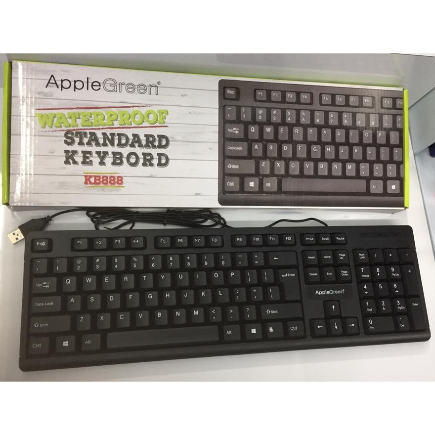 APPLE GREEN คีย์บอร์ด USB กันน้ํา (KB888)