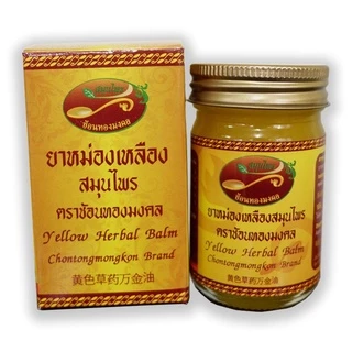 ยาหม่องเหลือง ยาหม่อง ยาหม่องเหลืองสมุนไพร 40 กรัม ช้อนทองมงคล แก้ปวดเมื่อยร่างกาย กล้ามเนื้อต่างๆ