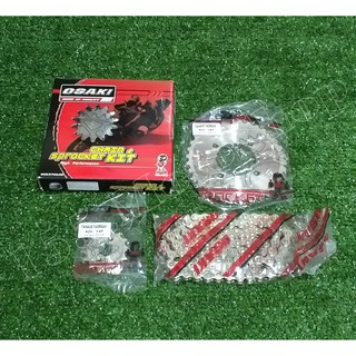 โซ่สเตอร์ครบชุดเลส OSAKI สำหรับรถ HONDA Dream100-Wave110-Wave100 420 100L 14-34T สินค้าคุณภาพเยี่ยม