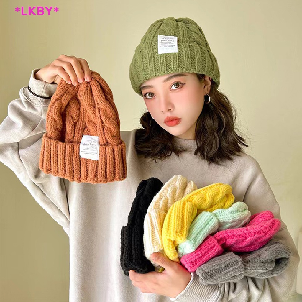 Luckybabys> Winter Women Knit Cap Warm Couple Lady Thread Knitted Beanie Chapeau Bonnet new