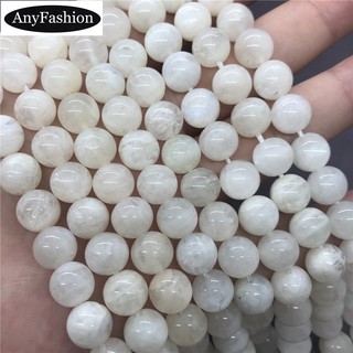 4 A Blue Moonstone 6-12 มม. ลูกปัดหินธรรมชาติ Diy สําหรับใช้ทําเครื่องประดับสร้อยข้อมือ