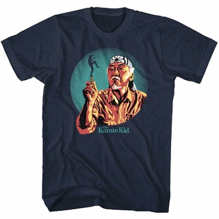 เสื้อยืดสีขาวเสื้อยืด ผ้าฝ้าย พิมพ์ลาย Karate Kid Sensei Miyagi sticks crane kick moon Cobra สวมใส่สบาย แฟชั่นสําหรับเด็
