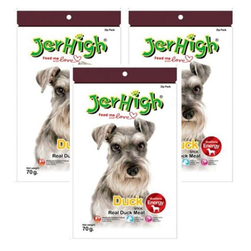 Jerhigh Stick Duck Flavor Dog Treat 70g (3 bags) ขนมสุนัข รสเป็ด 70กรัม