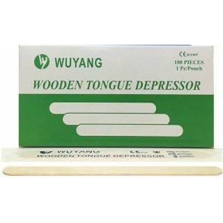 Woonden Tongue Depressor  ไม้กดลิ้น  กล่อง 100ชิ้น