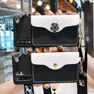 Samsung Galaxy S20 Ultra S10 5G S10e S9 Plus S8 S7 S6 Edge S5 S20+ S10+ S9+ S8+ S7edge S6edge S20ultra Coin Purse Card Bag Cover Crossbody Lanyard Soft Phone Case