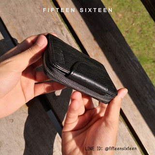 กระเป๋าสตางค์ผู้ชาย หนังแท้ใบสั้น ช่องเยอะมาก FIFTEEN SIXTEEN รุ่น Holly Wallet : F272