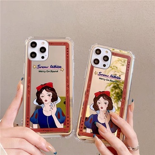 การ์ตูน น่ารัก สโนว์ไวท์ เคส samsung Galaxy A14 A24 A54 A34 5G s23 s9 plus s10 lite s20 ultra s21 s22 fe note 8 9 10 20 ultra A52 A53 A52s A03 4G 5G case หญิง กระจกแต่งหน้า เคสโทรศัพท์