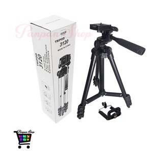 Tripod 3120 ขาตั้งกล้อง ขาตั้งมือถือ TF-3120 (สีดำ) พร้อมตัวยึดโทรศัพท์