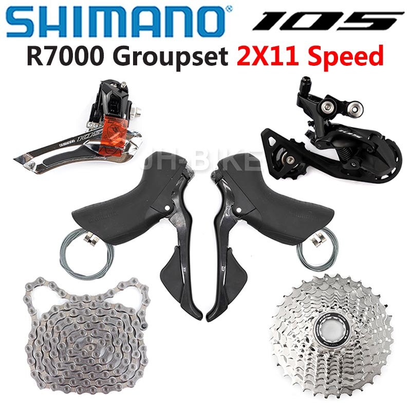 SHIMANO R7000 Groupset 105 5800 R7000 แผนที่จักรยาน ST + FD + RD + CS + CN สับจานหลังด้านหน้า 11-28T