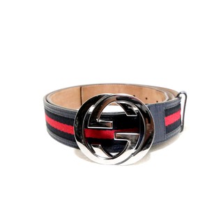 เข็มขัด Gucci Web belt with Interlocking G sz 120 48 มือ 2 ของแท้