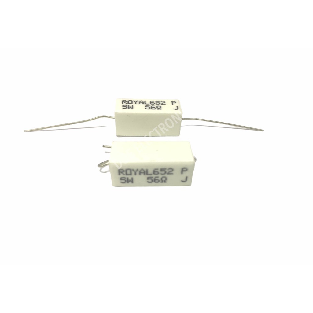 R Ceramic resistors ตัวต้านทาน 5w กระเบื้อง (1 ตัว) *โปรดเลือก และระบุค่า*