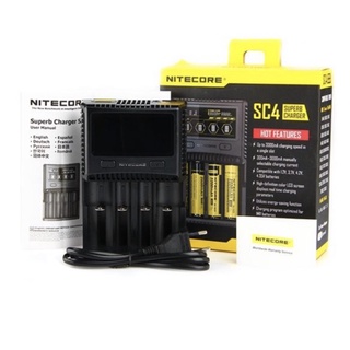 เครื่องชาร์จถ่าน Nitecore SC4 ของแท้ เช็คโค๊ดได้