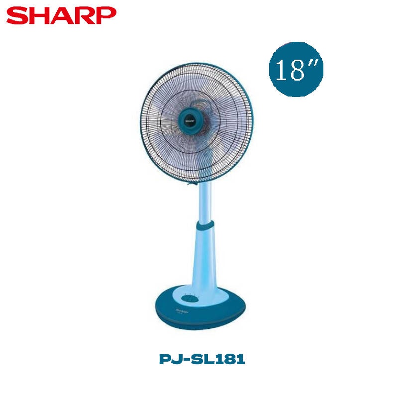 SHARP ชาร์ป พัดลมสไลด์ 18 นิ้ว รุ่น PJ-SL181 เย็นไวทันใจ ระบบ 3 ใบพัด กระจายความเย็นทั่วถึง มอเตอร์แข็งแรง ทนทาน ระบบตัด