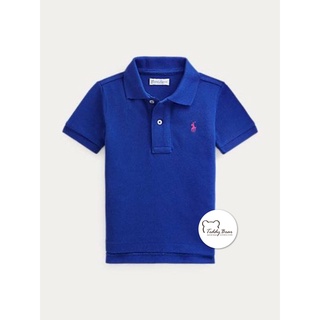 เสื้อโปโลเด็ก Ralph Lauren ของแท้ Cotton Mesh Polo Shirt (สีน้ำเงิน)