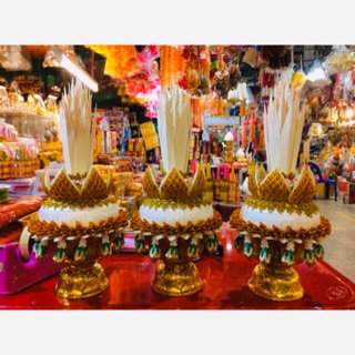 🧖‍♂️🧖‍♂️กรวยอุปัชฌาย์ กรวยงานบวช กรวยดอกลำเจียก งานชาววังสีทอง ละเอียด ปราณีต งานจริง สวยงามมากๆ 🔥🔥