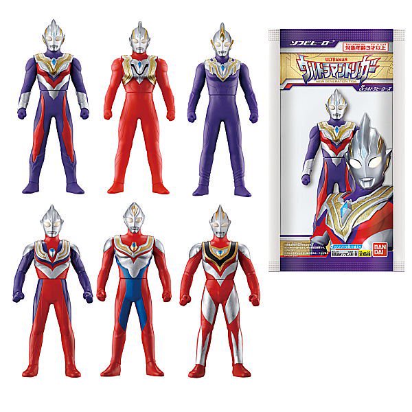 Bandai Mini Soft Vinyl Hero Ultraman Trigger & Ultra Heroes Sofubi ซอฟ อุลตร้าแมน 4 นิ้ว Trigger Tig