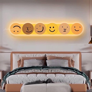 Emoji Face LED 🙂 รูปภาพโคมไฟติดผนัง