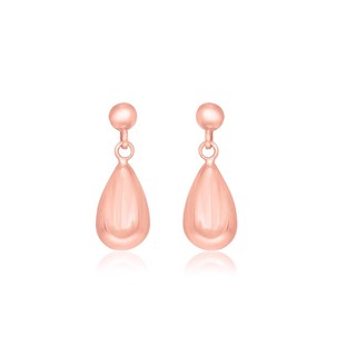 ต่างหู Teardrop Style สี Rose Gold 14k