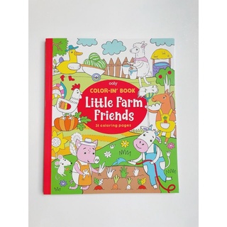 สมุดระบายสีสำหรับเด็กลาย Little Farm Friends แบรนด์ Ooly (Color-in Book) นำเข้าจากอเมริกา