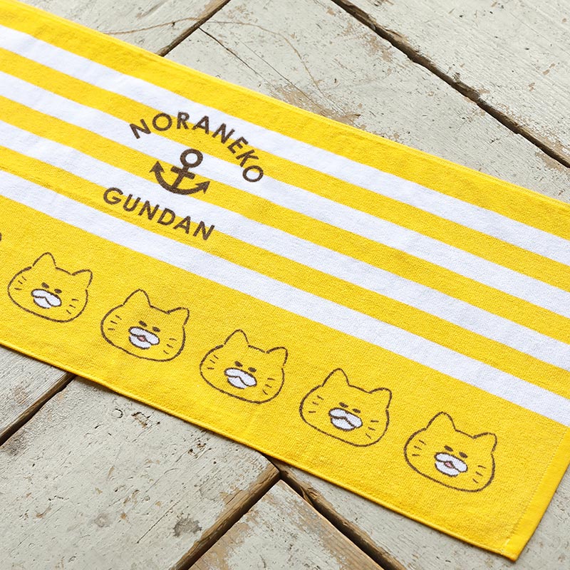 ผ้าขนหนูผืนยาว ลายแก๊งเหมียวจอมป่วน (Noraneko face towel)