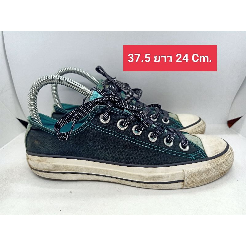 Converse 37.5 ยาว 24 Cm.รองเท้ามือสอง  ผ้าใบ แฟชั่น วินเทจ สายเซอร์