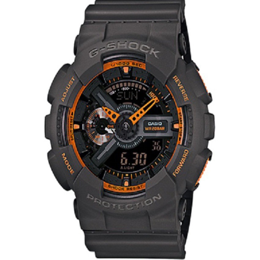 Casio G-Shock นาฬิกาข้อมือผู้ชาย สีดำ สายเรซิ่นรุ่นGA-110TS-1A4