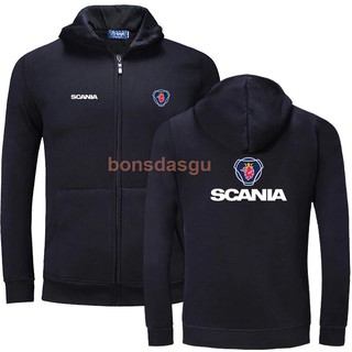 Scania รถบรรทุกโลโก้พิมพ์เสื้อผ้า Hoodies และผู้ชายบาง Hoody เสื้อซิปเสื้อกันหนาวหมวก