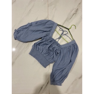 linen forever21 / ผ้าลินิน สีฟ้า ไม่เคยใส่ ขอดูเพิ่มเติมได้
