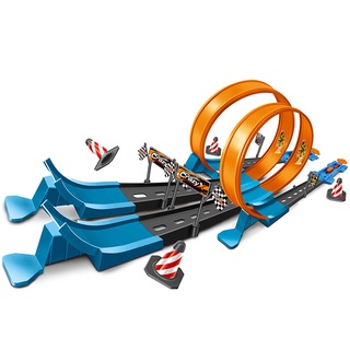 Hot Wheels Track Set ชุดของเล่นโมเดลรถยนต์ 40 ชิ้น สําหรับเด็กผู้ชาย