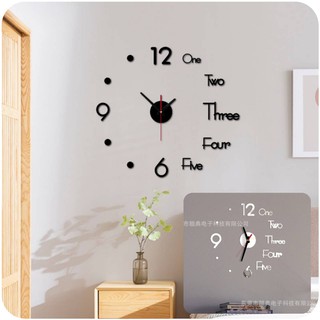 นาฬิกาติดผนัง 3D DIY Wall Clock 40cm (001) ตัวเลข+อังกฤษ