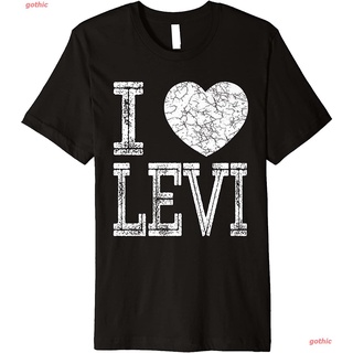 เสื้อยืดกีฬา I Love Levi Valentine Boyfriend Son Husband Name Premium T-Shirt Popular T-shirts