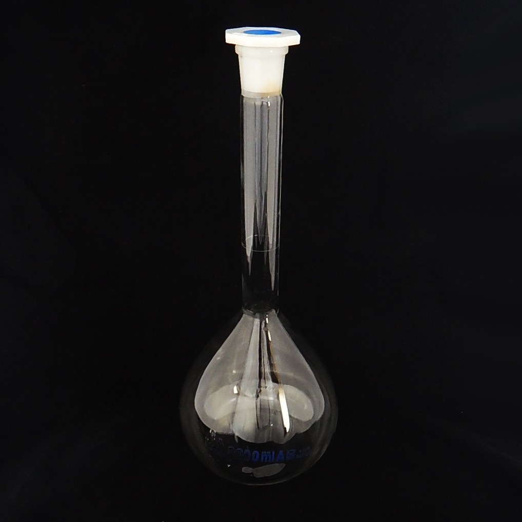 ขวดวัดปริมาตร จุกปิดพลาสติก Class A 2000 มิลลิลิตร Volumetric Flask with Plastic Stopper (Class A) 2000 ml.