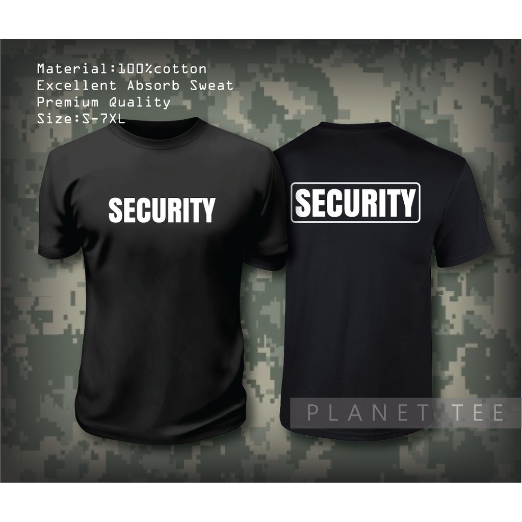 เสื้อยืด SECURITY Cotton THE GUARD Baju