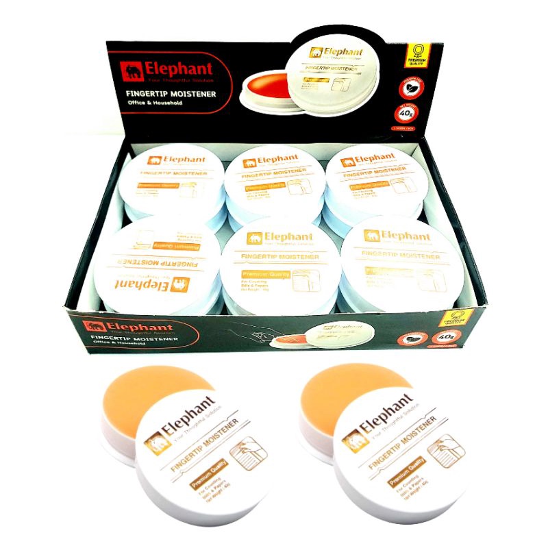 ครีมนับแบงค์ ขี้ผึ้งนับแบงค์ ตราเอลเฟ่น elfen หรือ ตราช้าง ขนาด 40 กรัม Fingertip moistener ไร้กลิ่น