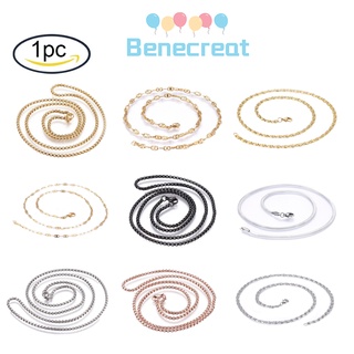 Benecreat สร้อยคอโซ่ สเตนเลส 304 สีโรสโกลด์ ชุบทอง 1 ชิ้น