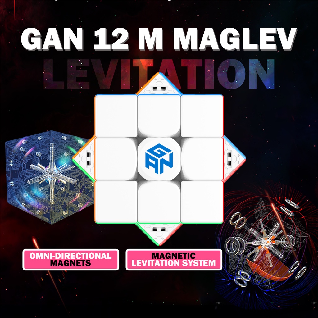GAN 12 Maglev UV Frosted 3x3 สติกเกอร์ความเร็ว Cube Gans 356 Magic Cube ปริศนาของเล่น 2021 Flagship