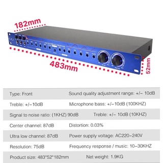 ดิจิตอลโปรเซสเซอร์ Professional Sound Controller อุปกรณ์ระบบเต็มรูปแบบ Effects มีBluetoothคาราโอเกะรุ่น K  2