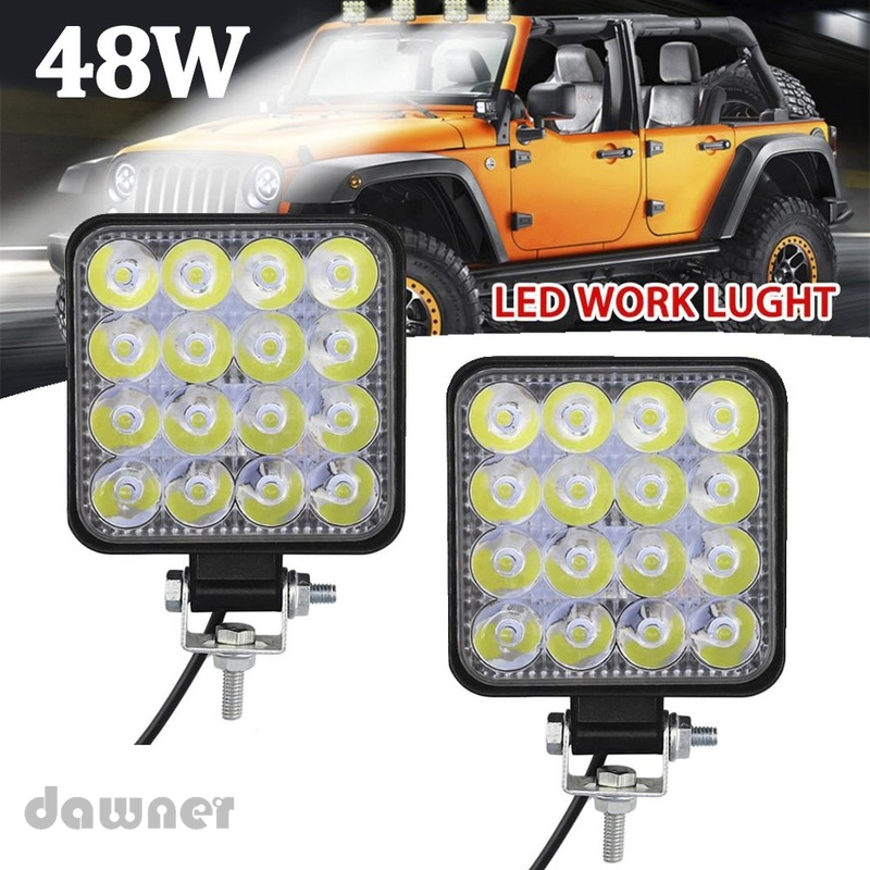 ไฟสปอร์ตไลท์รถ 48w ไฟสปอตไลท์ led 12v 24V Light Bar