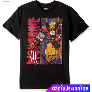 เสื้อยืดกีฬา Marvel Mens Wolverine Classic Character T-Shirt Short sleeve T-shirts